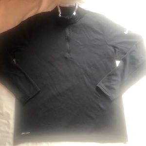 ❤️Nike Dri Fit Black Half Zip Pullover Sweatshirt Size Large